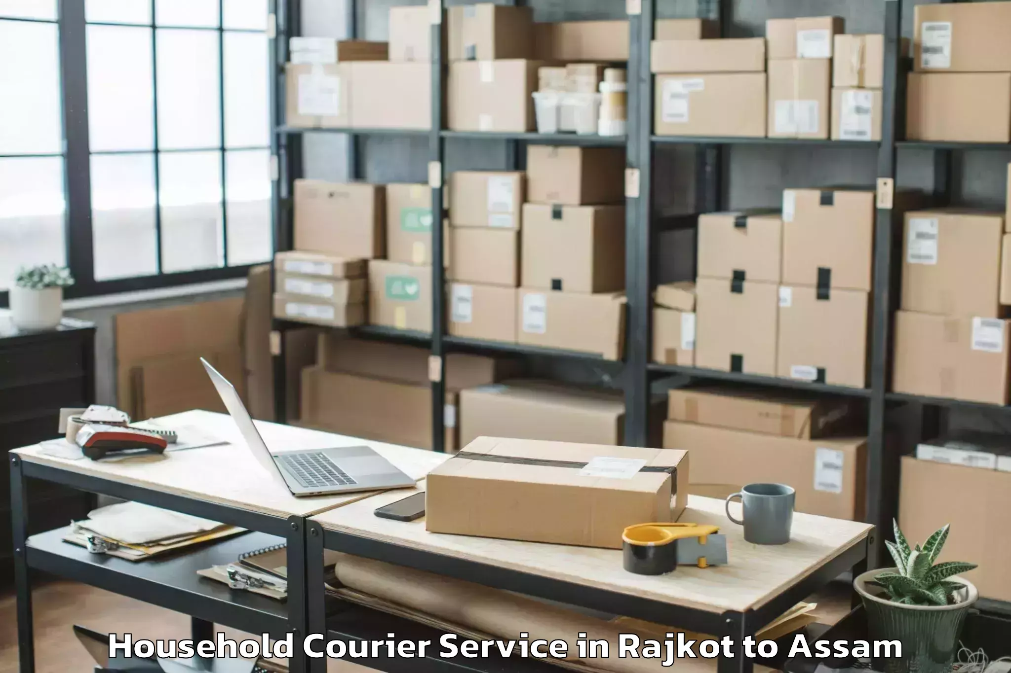 Book Your Rajkot to Hojai Household Courier Today